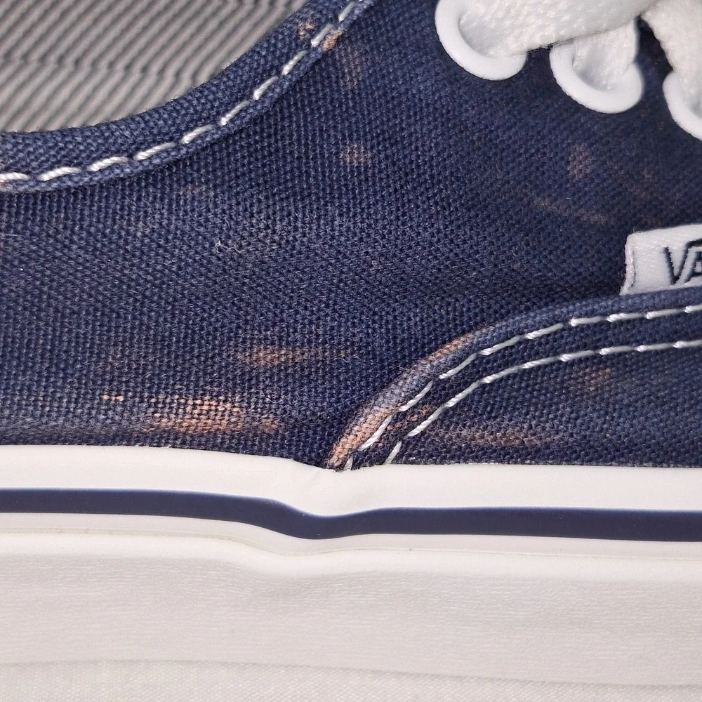 Y2k Retro Americana Vans Navy Blue Men 4.5 Women's 6 Authentic Low Top Sneakers